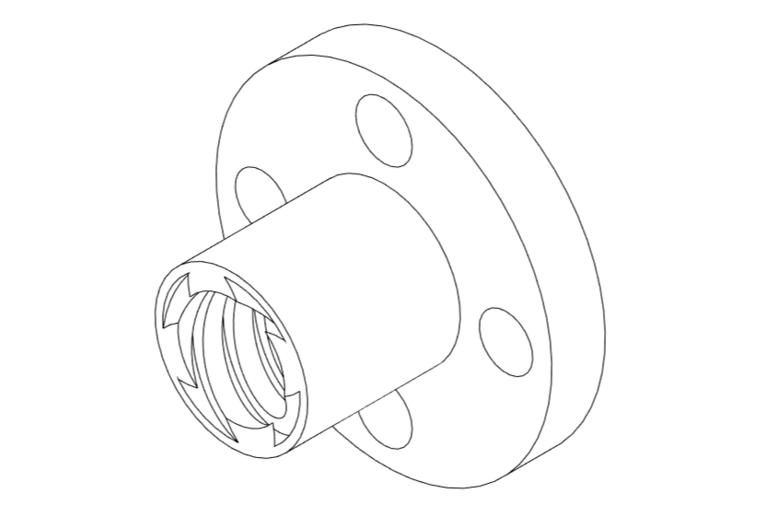 Brass lead-screw nut