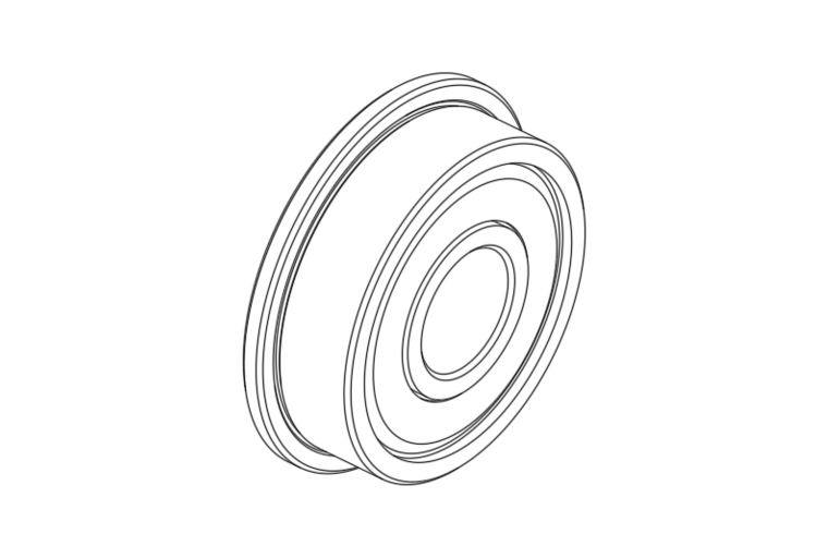 F608ZZ bearing wireframe