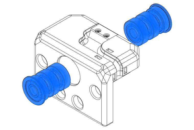 insert a bearing stack (composed of 1 F608ZZ bearing and 2 608ZZ Bearing) on either side of the Y-Axis bearing block