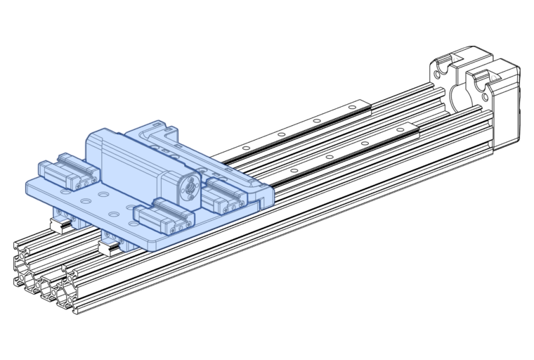 carefully slide the XY plate assembly on the Y rails