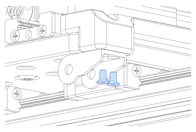 fasten the other end link of the dragchain to the XY-Axis Drag Chain Transition using 2 M3x6mm FHCS